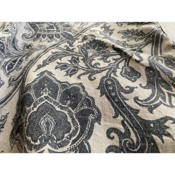 Etro Women’s Linen Pants Paisley Jacquard Wide Leg Relaxed Fit Italy XXL - Picture 14 of 14